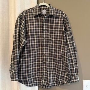 Brooks Brothers Men's Plaid Original Polo Long Sleeve Shirt, Size Large